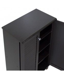 Παπουτσοθήκη-ντουλάπι SANTO pakoworld 10 ζεύγων χρώμα wenge 60x34,5x91,5εκ