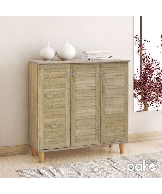Παπουτσοθήκη-ντουλάπι SANTO pakoworld 16 ζεύγων χρώμα sonoma 89,5x34,5x91,5εκ Παπουτσοθήκη-ντουλάπι SANTO pakoworld 16 ζεύγων χρώμα sonoma 89,5x34,5x91,5εκ