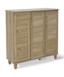 Παπουτσοθήκη-ντουλάπι SANTO pakoworld 16 ζεύγων χρώμα sonoma 89,5x34,5x91,5εκ