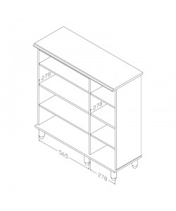 Παπουτσοθήκη-ντουλάπι SANTO pakoworld 16 ζεύγων χρώμα sonoma 89,5x34,5x91,5εκ