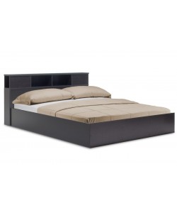 Κρεβάτι διπλό OLYMPUS pakoworld χρώμα wenge 160x200εκ