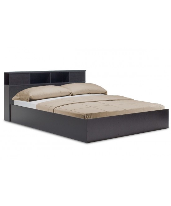 Κρεβάτι διπλό OLYMPUS pakoworld χρώμα wenge 160x200εκ