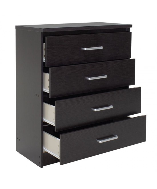 Συρταριέρα OLYMPUS pakoworld με 4 συρτάρια χρώμα wenge 80x40x95εκ