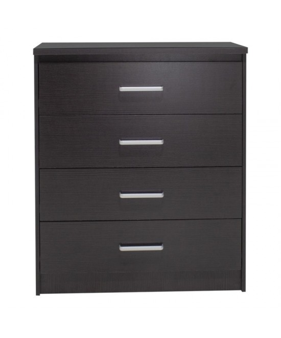 Συρταριέρα OLYMPUS pakoworld με 4 συρτάρια χρώμα wenge 80x40x95εκ