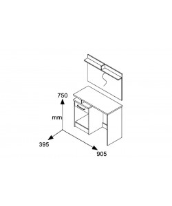 Τουαλέτα κρεβατοκάμαρας OLYMPUS pakoworld με καθρέπτη και σκαμπό χρώμα wenge