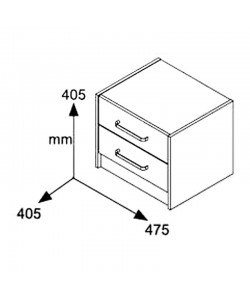 Κομοδίνο OLYMPUS pakoworld χρώμα wenge 47,5x40,5x40,5εκ. Κομοδίνο OLYMPUS pakoworld χρώμα wenge 47,5x40,5x40,5εκ.