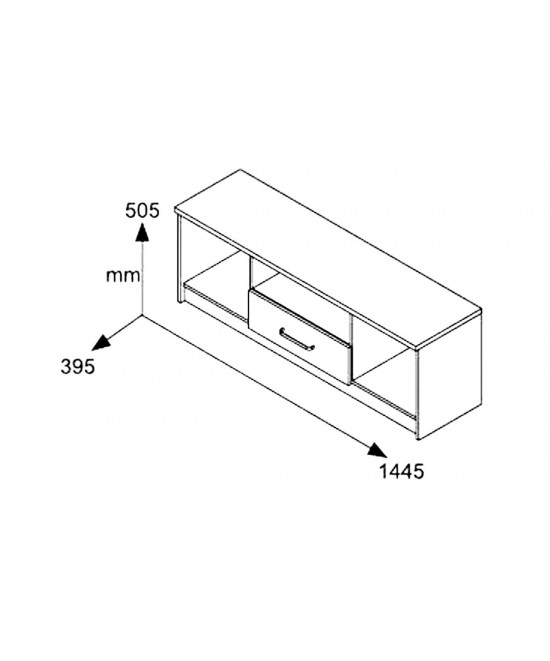 Έπιπλο τηλεόρασης OLYMPUS pakoworld χρώμα wenge 144x39x50,5εκ