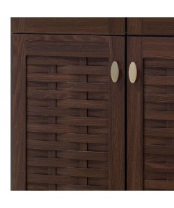 Παπουτσοθήκη-ντουλάπα MANTAM pakoworld 24 ζεύγων χρώμα καρυδί 78x40x170,5εκ