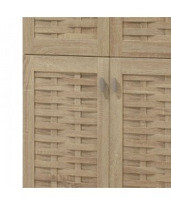 Παπουτσοθήκη-ντουλάπα MANTAM pakoworld 24 ζεύγων χρώμα sonoma 78x40x170,5εκ