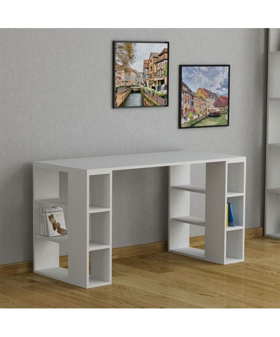 Γραφείο Colmar pakoworld χρώμα λευκό 140x60x75εκ Γραφείο Colmar pakoworld χρώμα λευκό 140x60x75εκ