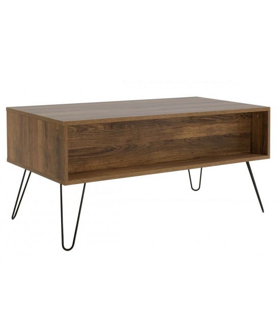 Τραπέζι σαλονιού Boho pakoworld καρυδί με μεταλλικά πόδια 100x50x46εκ Τραπέζι σαλονιού Boho pakoworld καρυδί με μεταλλικά πόδια 100x50x46εκ