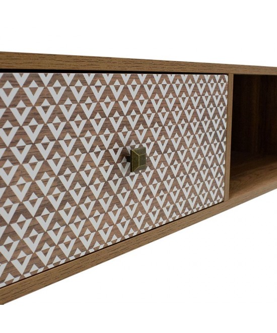 Τραπέζι σαλονιού Boho pakoworld καρυδί με μεταλλικά πόδια 100x50x46εκ Τραπέζι σαλονιού Boho pakoworld καρυδί με μεταλλικά πόδια 100x50x46εκ