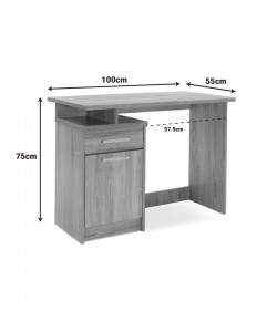Γραφείο εργασίας Looney pakoworld χρώμα castillo-μπλε 100x55x75εκ