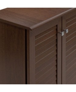 Παπουτσοθήκη-ντουλάπι SANTO pakoworld 10 ζεύγων χρώμα καρυδί 60x34,5x91,5εκ