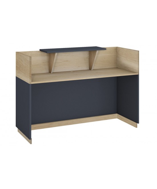 Γραφείο reception Lotus pakoworld σε χρώμα φυσικό - ανθρακί 180x70x110εκ