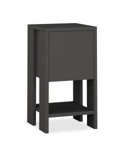 Κομοδίνο Ema pakoworld χρώμα ανθρακί 30x30x55εκ