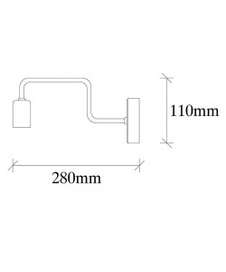 Φωτιστικό τοίχου - απλίκα PWL-0053 pakoworld Ε27 χρώμα μαύρο 28x4x11εκ