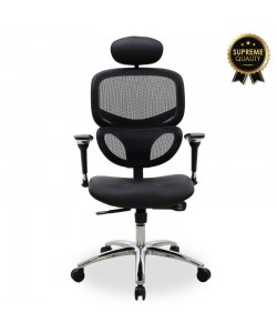 Καρέκλα γραφείου διευθυντή Freedom pakoworld Premium Quality μαύρο pu-mesh