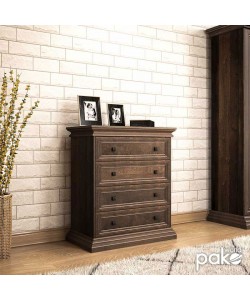 Συρταριέρα Mozart pakoworld με 4 συρτάρια χρώμα καρυδί 80x40x96εκ Συρταριέρα Mozart pakoworld με 4 συρτάρια χρώμα καρυδί 80x40x96εκ