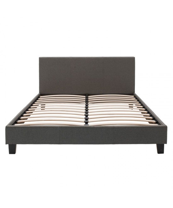 Κρεβάτι Nevil pakoworld διπλό 150x200 με ύφασμα χρώμα ανθρακί Κρεβάτι Nevil pakoworld διπλό 150x200 με ύφασμα χρώμα ανθρακί
