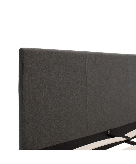 Κρεβάτι Nevil pakoworld διπλό 150x200 με ύφασμα χρώμα ανθρακί Κρεβάτι Nevil pakoworld διπλό 150x200 με ύφασμα χρώμα ανθρακί