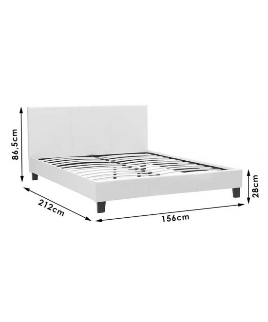 Κρεβάτι Nevil pakoworld διπλό 150x200 με ύφασμα χρώμα ανθρακί Κρεβάτι Nevil pakoworld διπλό 150x200 με ύφασμα χρώμα ανθρακί