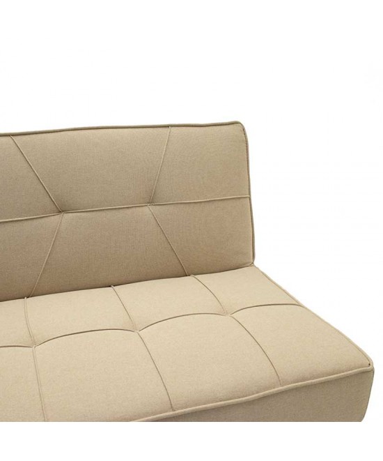 Καναπές-κρεβάτι Travis pakoworld 3θέσιος με ύφασμα μπεζ 175x83x74εκ