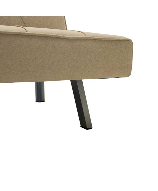 Καναπές-κρεβάτι Travis pakoworld 3θέσιος με ύφασμα μπεζ 175x83x74εκ