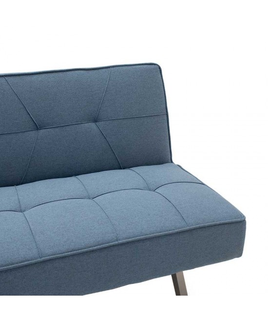 Καναπές-κρεβάτι Travis pakoworld 3θέσιος με ύφασμα ανοικτό μπλε 175x83x74εκ