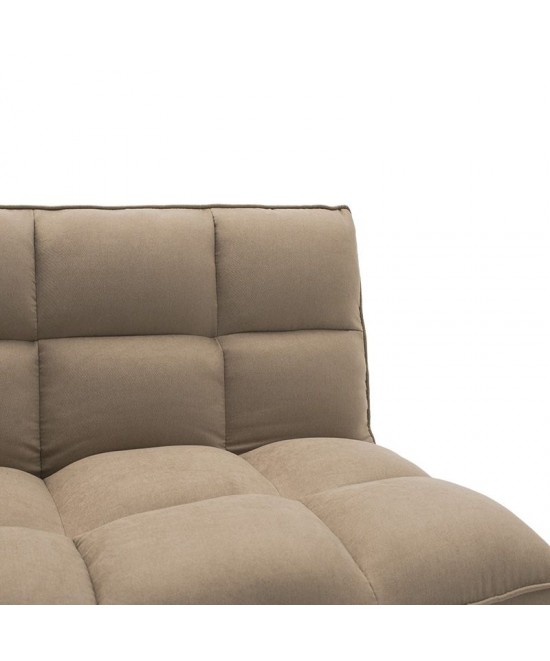 Καναπές-κρεβάτι Rebel pakoworld 3θέσιος με ύφασμα μπεζ-καφέ 189x92x82εκ