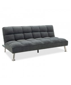 Καναπές-κρεβάτι Rebel pakoworld 3θέσιος με ύφασμα ανθρακί 189x92x82εκ