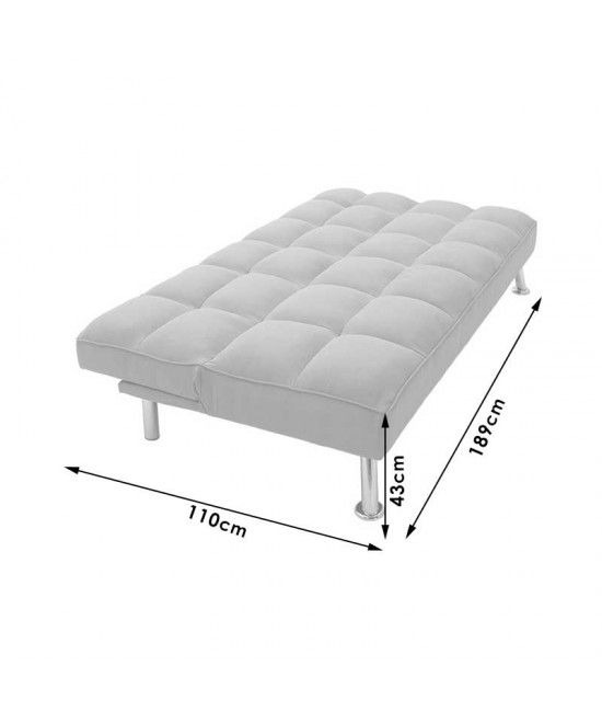 Καναπές-κρεβάτι Rebel pakoworld 3θέσιος με ύφασμα ανθρακί 189x92x82εκ