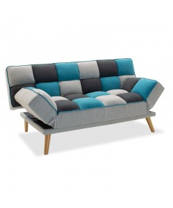 Καναπές - κρεβάτι Andy pakoworld 3θέσιος με ύφασμα πολύχρωμο 178x91x86εκ