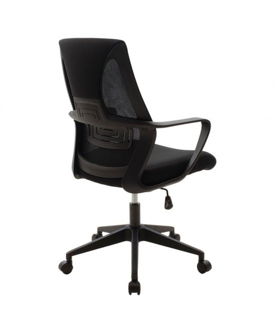 Καρέκλα γραφείου εργασίας Maestro pakoworld με ύφασμα mesh χρώμα μαύρο