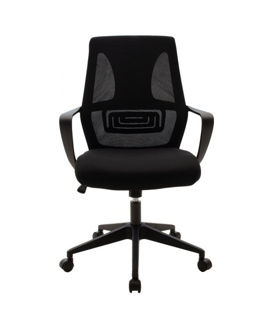 Καρέκλα γραφείου εργασίας Maestro pakoworld με ύφασμα mesh χρώμα μαύρο