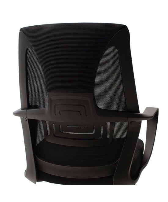 Καρέκλα γραφείου εργασίας Maestro pakoworld με ύφασμα mesh χρώμα μαύρο