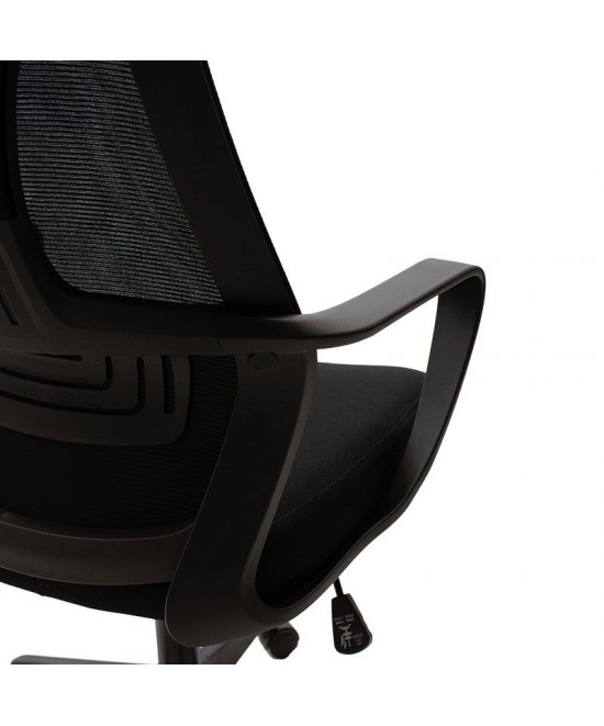 Καρέκλα γραφείου εργασίας Maestro pakoworld με ύφασμα mesh χρώμα μαύρο