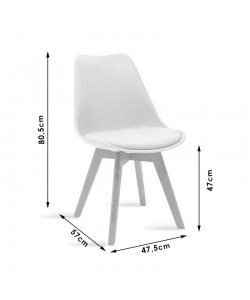 Καρέκλα Gaston pakoworld PP-PU μαύρο-φυσικό πόδι