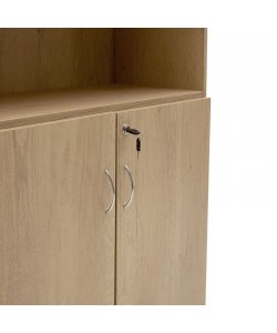 Βιβλιοθήκη γραφείου επαγγελματική Amazon pakoworld χρώμα sonoma 80x40x200εκ