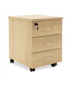 Συρταριέρα γραφείου επαγγελματική Amazon pakoworld τροχήλατη χρώμα sonoma 39x47x52,5εκ