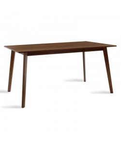 Τραπέζι Benson pakoworld MDF με καπλαμά χρώμα καρυδί 150x90x75εκ