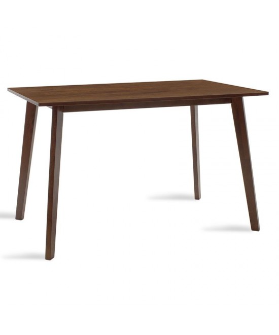 Τραπέζι Benson pakoworld MDF με καπλαμά χρώμα καρυδί 120x75x75εκ Τραπέζι Benson pakoworld MDF με καπλαμά χρώμα καρυδί 120x75x75εκ