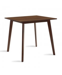 Τραπέζι Benson pakoworld MDF με καπλαμά  χρώμα καρυδί 80x80x75εκ