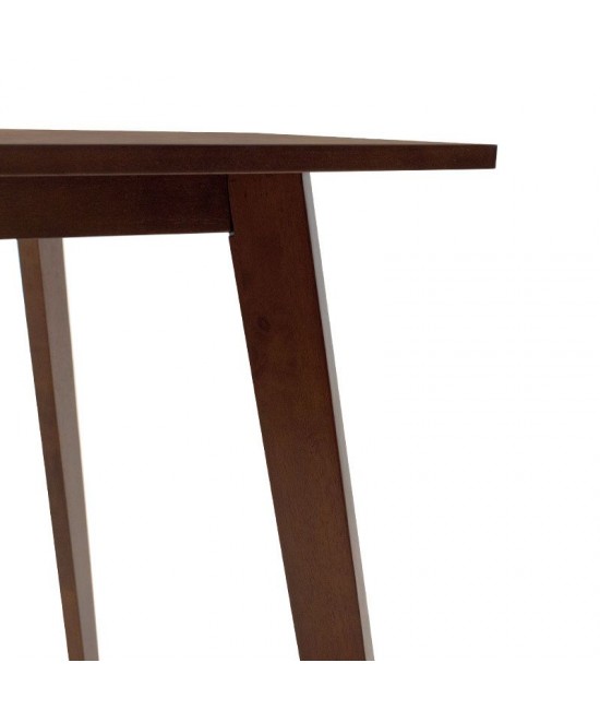Τραπέζι Benson pakoworld MDF με καπλαμά χρώμα καρυδί 80x80x75εκ Τραπέζι Benson pakoworld MDF με καπλαμά χρώμα καρυδί 80x80x75εκ
