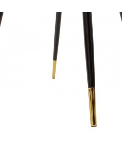 Καρέκλα Giselle pakoworld βελούδο σκούρο πράσινο-μαύρο χρυσό πόδι