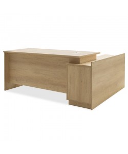 Γραφείο εργασίας επαγγελματικό Amazon pakoworld αριστερή γωνία χρώμα sonoma 180x160x76εκ