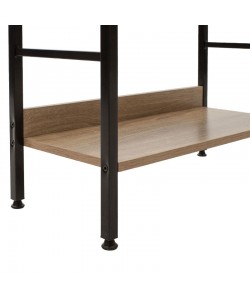 Βιβλιοθήκη Ramon pakoworld φυσικό-μαύρο 60x28x125,5εκ