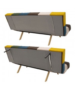 Καναπές - κρεβάτι 3θέσιος Freddo II pakoworld με ύφασμα πολύχρωμο 182x81x84εκ