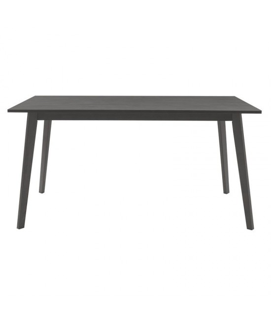 Tραπεζαρία Benson - Toto pakoworld σετ 7τμχ rustic grey - ύφασμα γκρι 150x90x75εκ