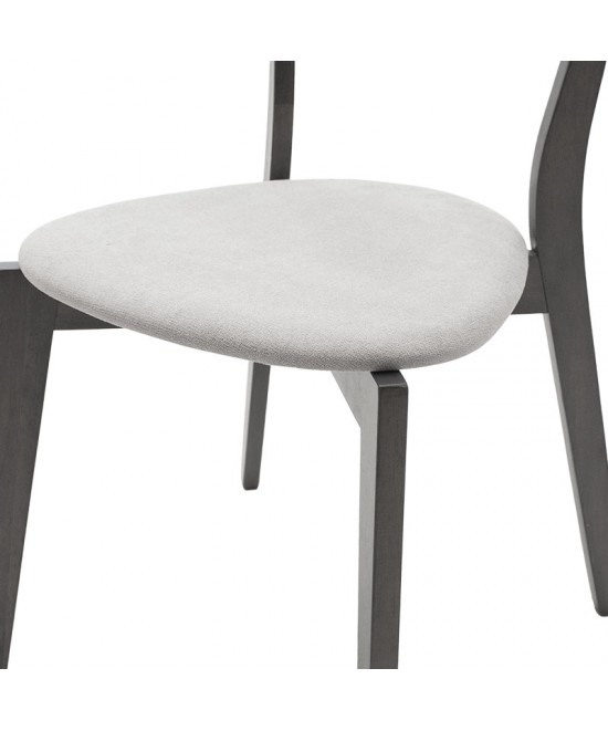 Tραπεζαρία Benson - Toto pakoworld σετ 7τμχ rustic grey - ύφασμα γκρι 150x90x75εκ